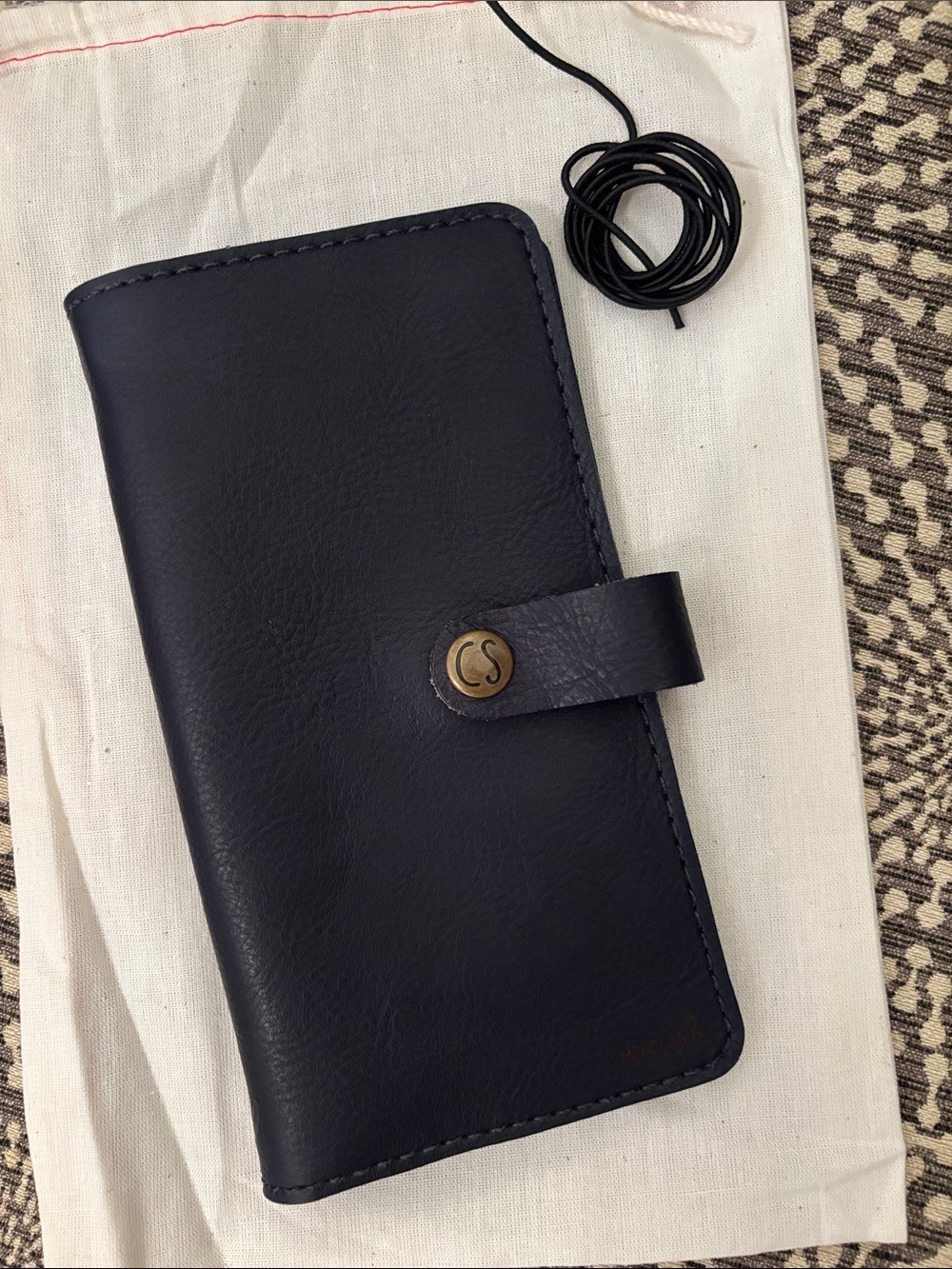 Chic Sparrow Hobonichi Weeks Size Dark Blue Planner Notebook Cover Vincent Folio